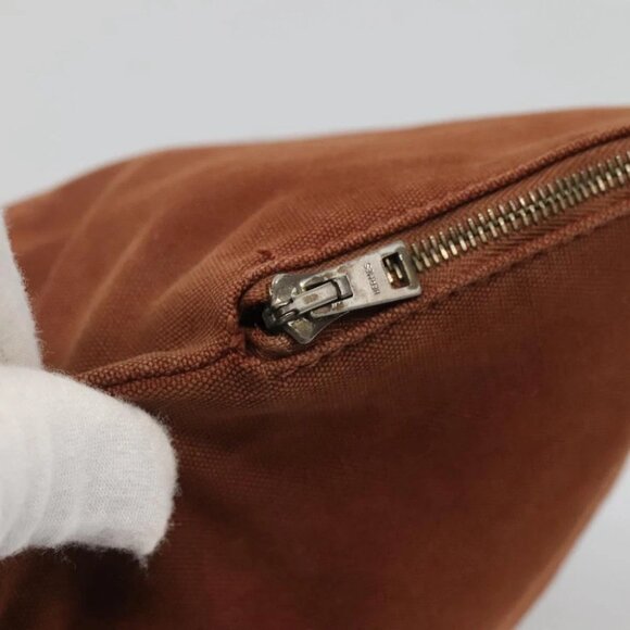 HERMES Fourre ToutPorte Documents Business Bag Canvas Brown Navy - Picture 14 of 15